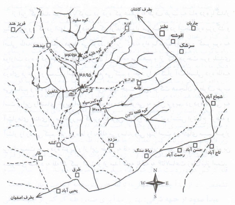 نقشه کوهستان کرکس